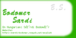 bodomer sardi business card